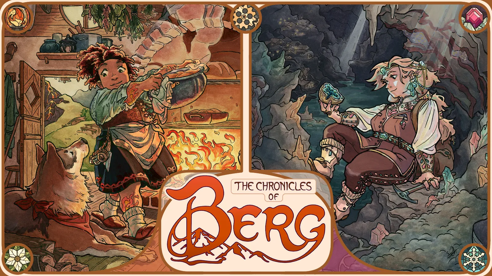 Marketing banner of our gamefound page for the Chronicles of BERG.